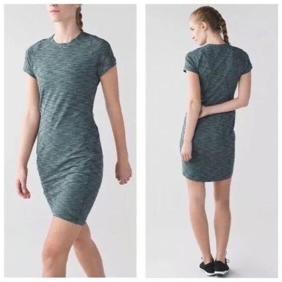 lululemon athletica Dresses & Skirts - Lululemon &go Where-To Dress Heathered Dark Fuel. Size 8 EUC